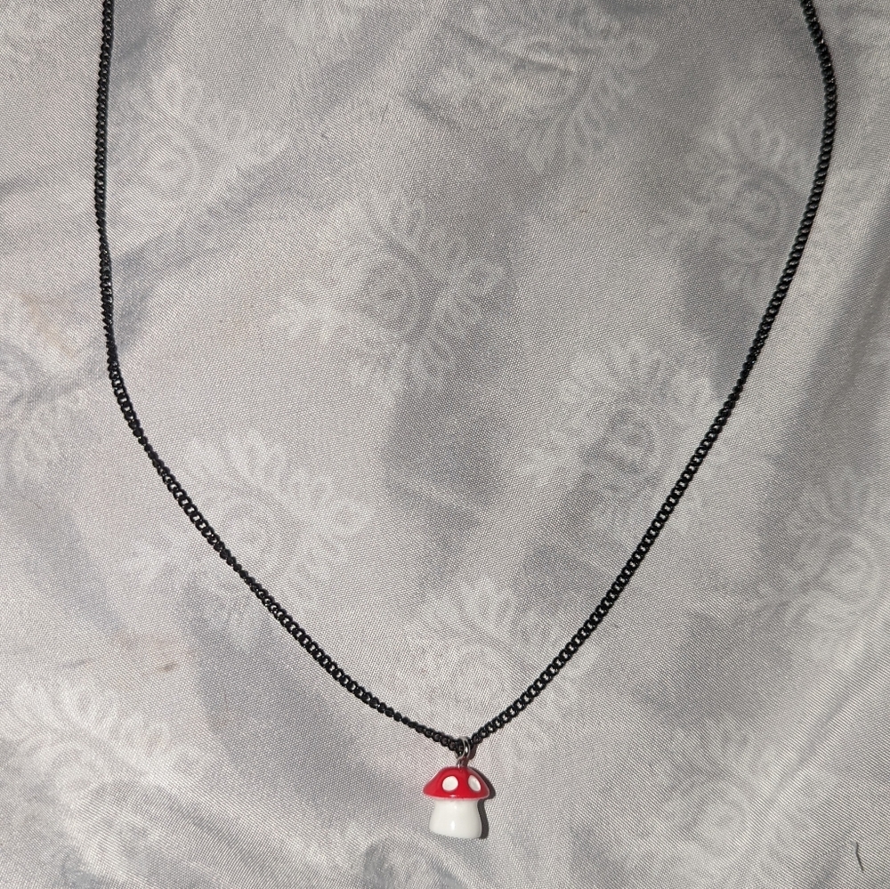 Mushroom necklace and bracelet